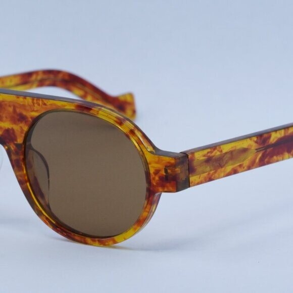 Loewe LW40020F 54E Sunglasses Havana Round Frame, Brown Lenses - Picture 2 of 11